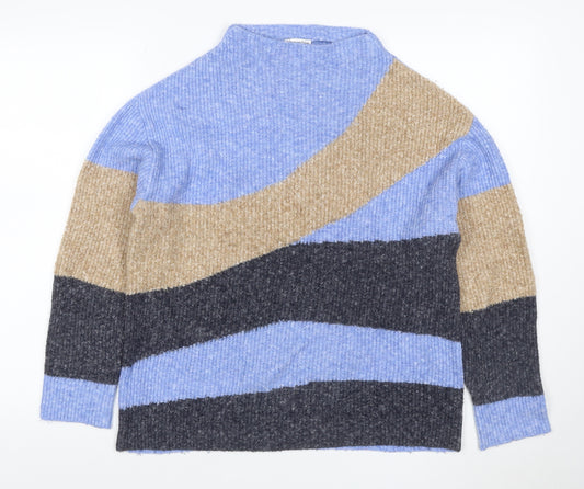 Street One Women’s Multicoloured UK 12 Chunky Knit Striped Jumper