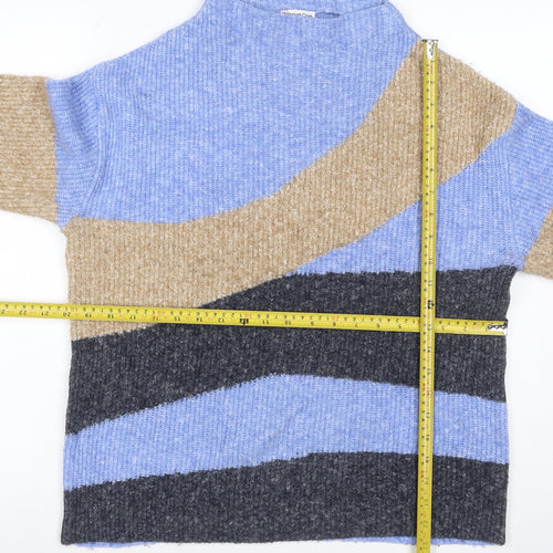 Street One Women’s Multicoloured UK 12 Chunky Knit Striped Jumper
