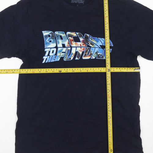 Back to the Future Men's Black M Graphic Movie 80s Crew Neck T-Shirt