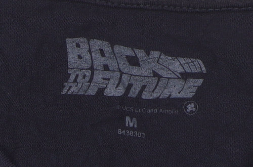 Back to the Future Men's Black M Graphic Movie 80s Crew Neck T-Shirt