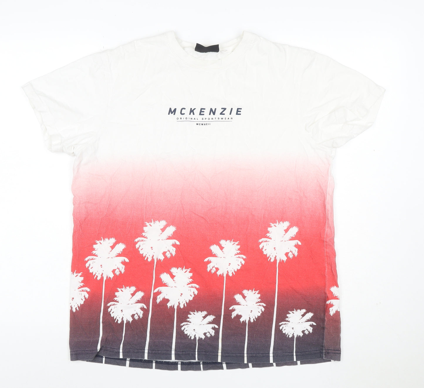 McKenzie Men's Multicoloured XL Tropical Palm Tree Graphic T-Shirt