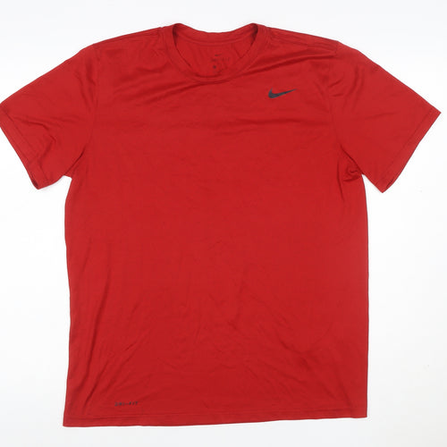 Nike Men’s Red S Dri-FIT Crew Neck Moisture Wicking T-Shirt