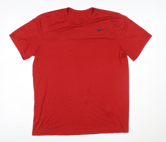 Nike Men’s Red S Dri-FIT Crew Neck Moisture Wicking T-Shirt
