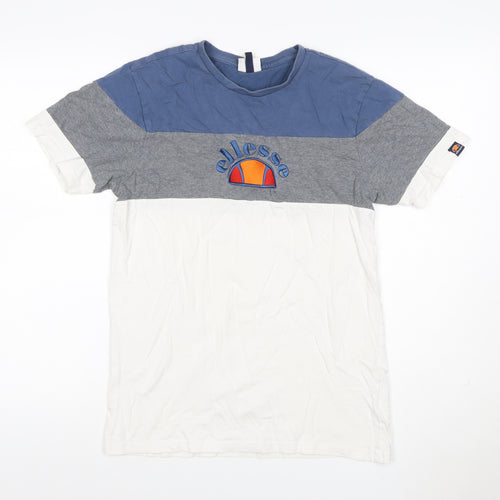 Ellesse Men's Multicoloured S Colourblock Logo Short Sleeve T-Shirt