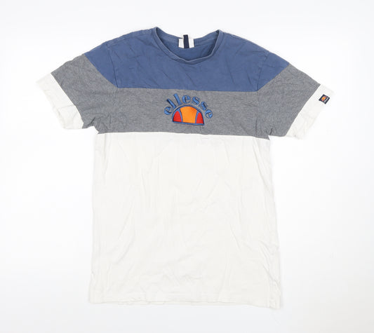Ellesse Men's Multicoloured S Colourblock Logo Short Sleeve T-Shirt