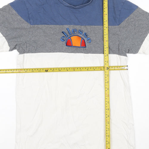 Ellesse Men's Multicoloured S Colourblock Logo Short Sleeve T-Shirt