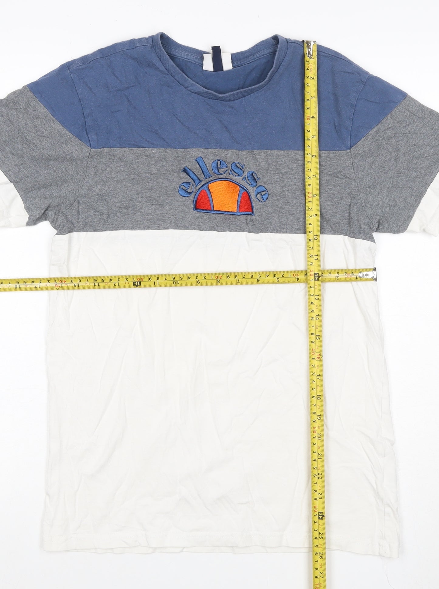Ellesse Men's Multicoloured S Colourblock Logo Short Sleeve T-Shirt