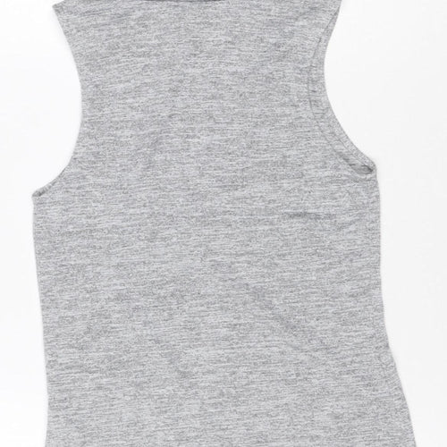 New Look Women Grey Size 6 Basic Stretch Jersey T-Shirt