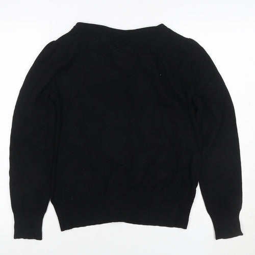 Dunnes Women Black Size 16 Button Front Knit Cardigan Pockets