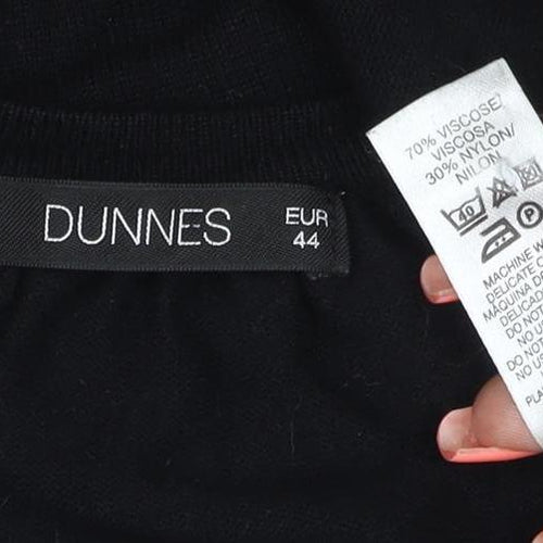 Dunnes Women Black Size 16 Button Front Knit Cardigan Pockets