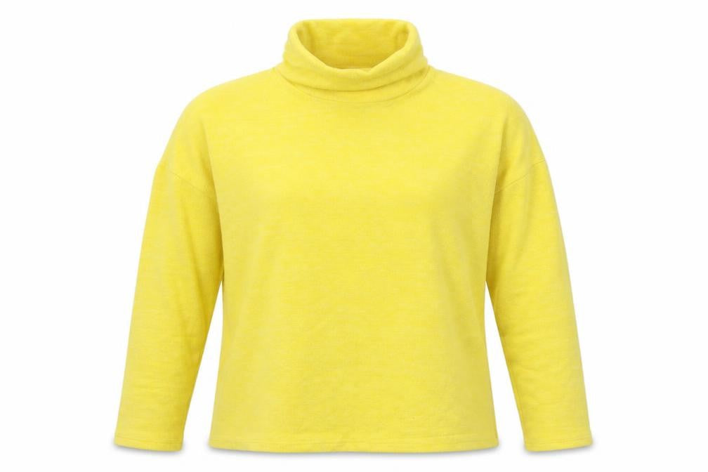 H&M Women Yellow M Cowl Neck Fine Knit Long Sleeve Pullover Jumper