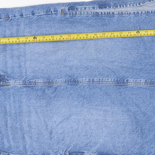 Denim Co. Women Blue UK 8 Knee Length Pencil Denim Skirt