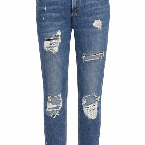 Topshop Jamie Women’s Blue Distressed High Rise Skinny Jeans UK 10 W28 L30