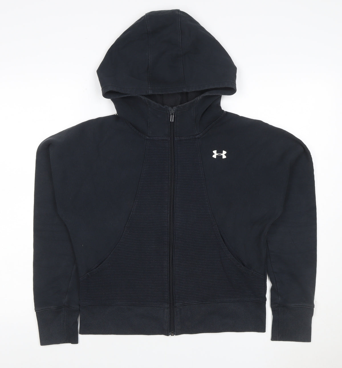 Under Armour Boys Black 8 Years Full Zip Hooded Sports Hoodie