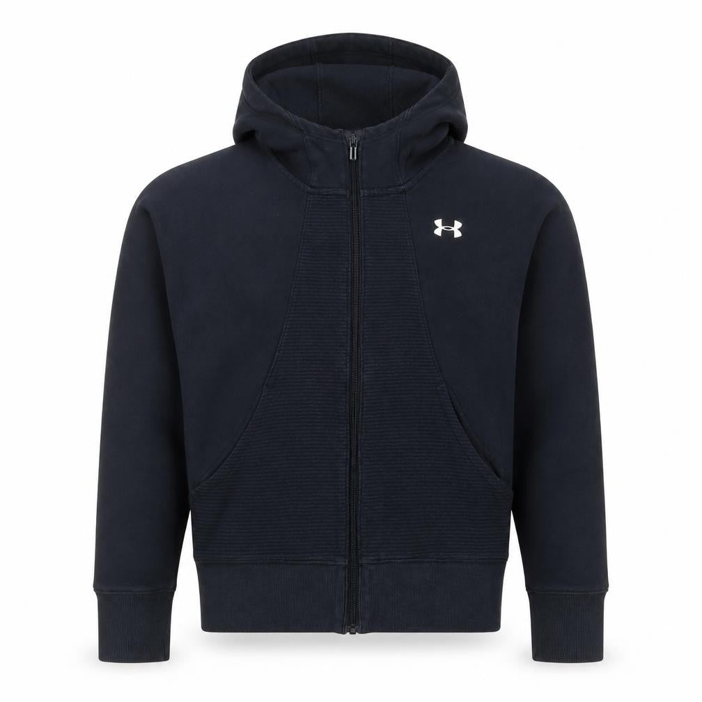 Under Armour Boys Black 8 Years Full Zip Hooded Sports Hoodie