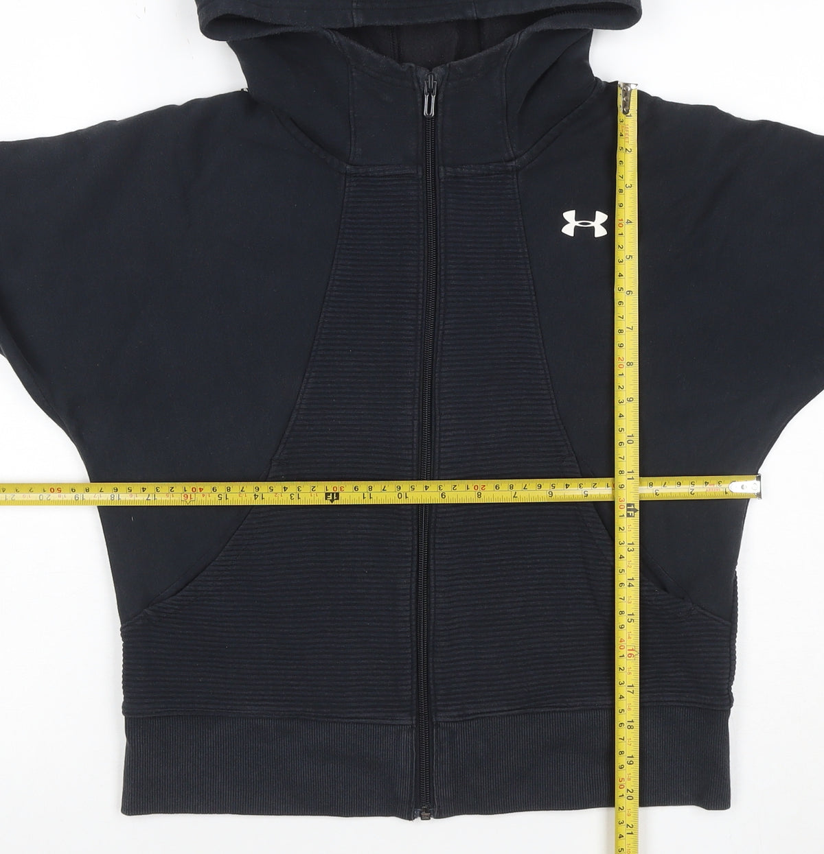 Under Armour Boys Black 8 Years Full Zip Hooded Sports Hoodie