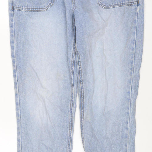 Denim Co Women’s Blue UK 8 Paperbag High Rise Cotton Jeans