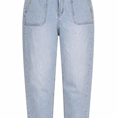 Denim Co Women’s Blue UK 8 Paperbag High Rise Cotton Jeans