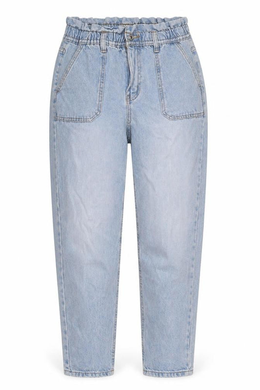 Denim Co Women’s Blue UK 8 Paperbag High Rise Cotton Jeans