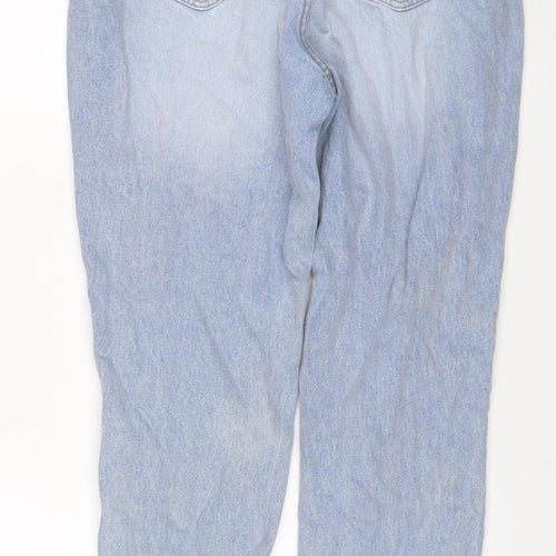 Denim Co Women’s Blue UK 8 Paperbag High Rise Cotton Jeans
