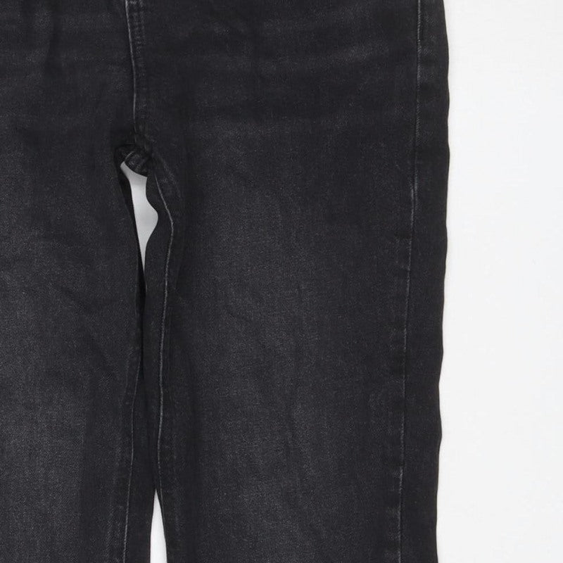 F&F Women Black UK 8 Straight Leg Mid Rise Denim Jeans 5 Pocket