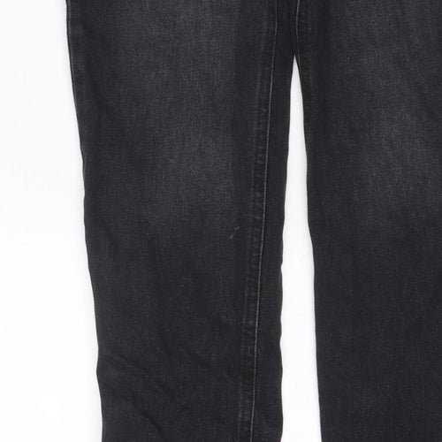 F&F Women Black UK 8 Straight Leg Mid Rise Denim Jeans 5 Pocket