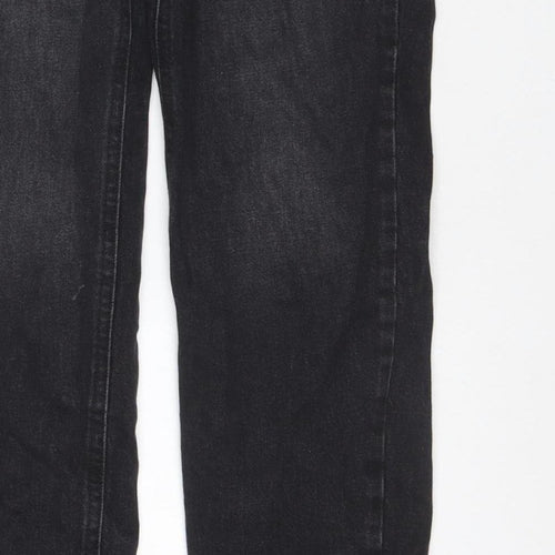 F&F Women Black UK 8 Straight Leg Mid Rise Denim Jeans 5 Pocket