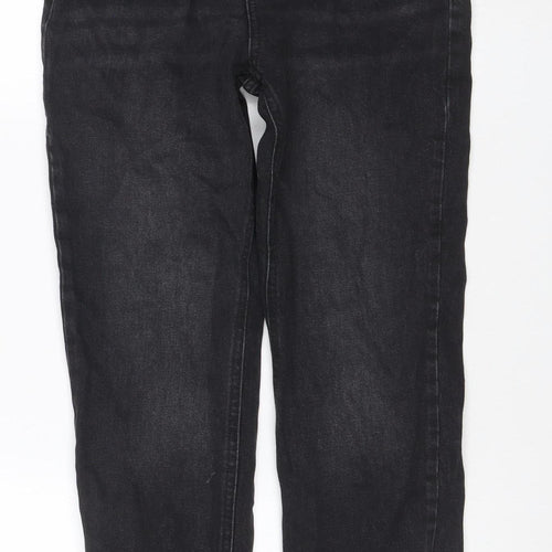 F&F Women Black UK 8 Straight Leg Mid Rise Denim Jeans 5 Pocket