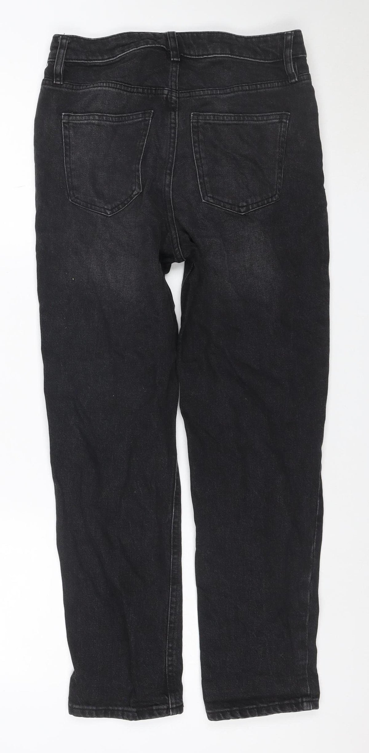 F&F Women Black UK 8 Straight Leg Mid Rise Denim Jeans 5 Pocket