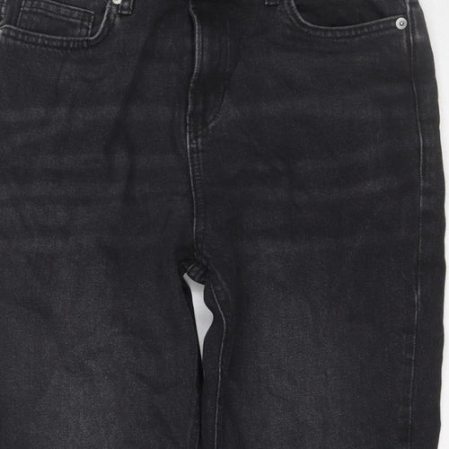 F&F Women Black UK 8 Straight Leg Mid Rise Denim Jeans 5 Pocket