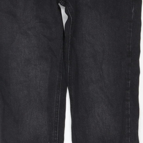 F&F Women Black UK 8 Straight Leg Mid Rise Denim Jeans 5 Pocket