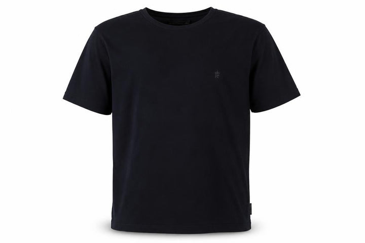 French Connection Men's Black 2XL Crew Neck Cotton Logo T-Shirt