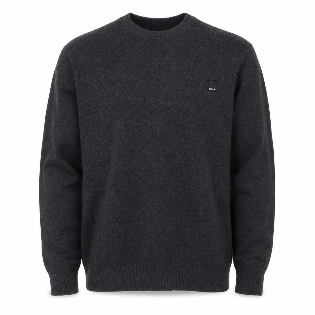 Bench. Men’s Grey L Crew Neck Logo Knit Pullover Jumper