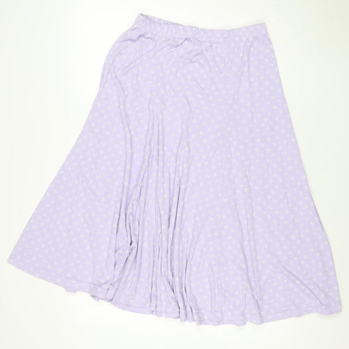 Casual Wear Women Purple UK 16 Asymmetric Ruched Floral Mini Skirt