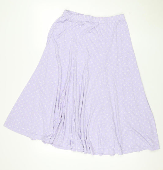 Casual Wear Women Purple UK 16 Asymmetric Ruched Floral Mini Skirt