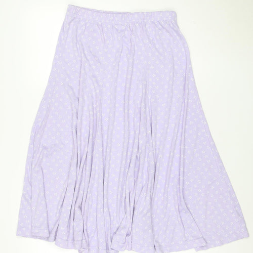 Casual Wear Women Purple UK 16 Asymmetric Ruched Floral Mini Skirt