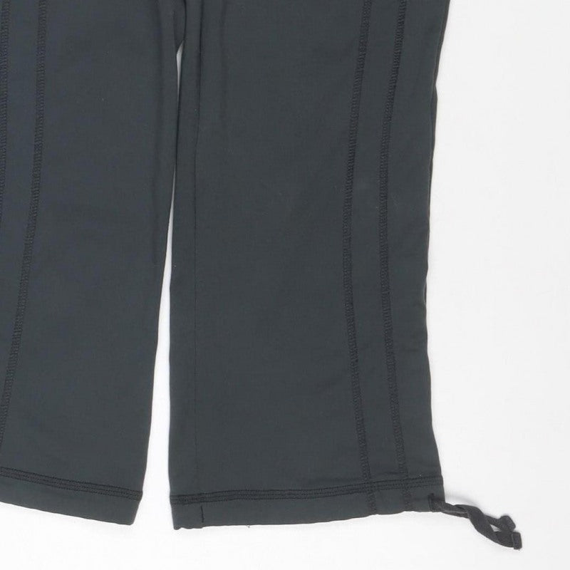 Olymplus Fitness Women Black UK 8 Capri Yoga Gym Trousers