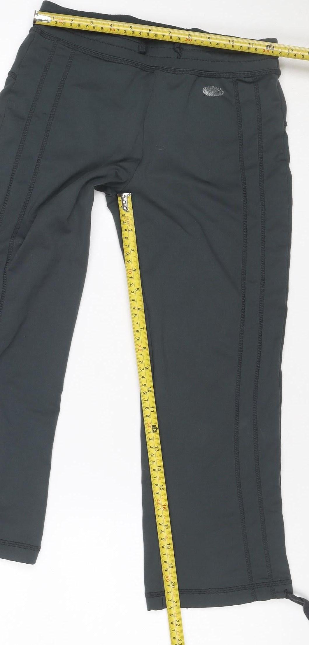 Olymplus Fitness Women Black UK 8 Capri Yoga Gym Trousers