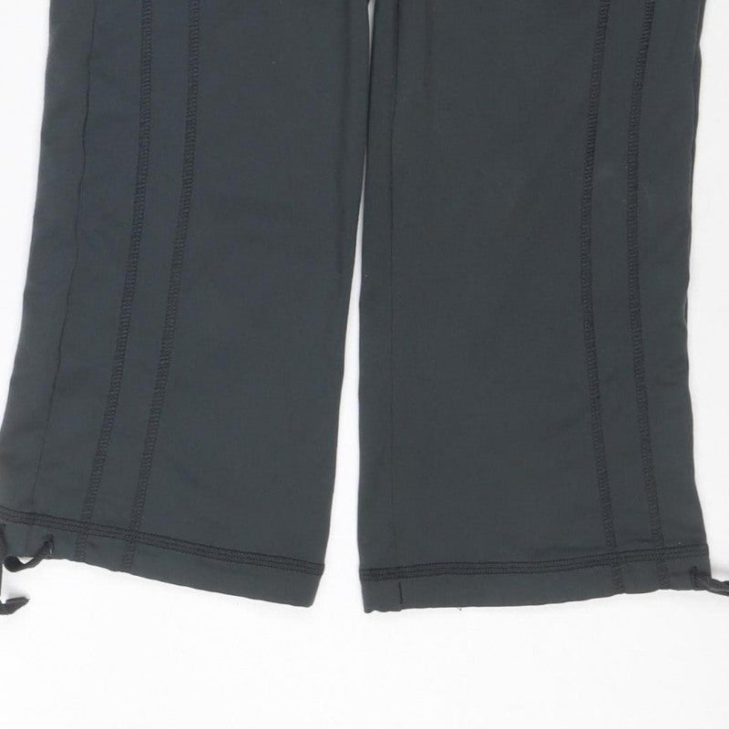 Olymplus Fitness Women Black UK 8 Capri Yoga Gym Trousers