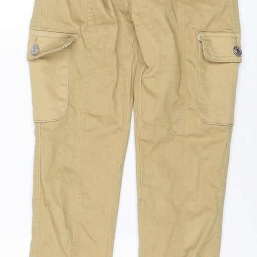 Denim Wise Women’s Beige Size 6 Tapered Cargo Stretch Jeans