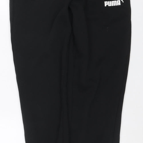 Puma Men's Black M Logo Jogger Track Pants Drawstring Pockets