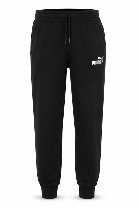 Puma Men's Black M Logo Jogger Track Pants Drawstring Pockets