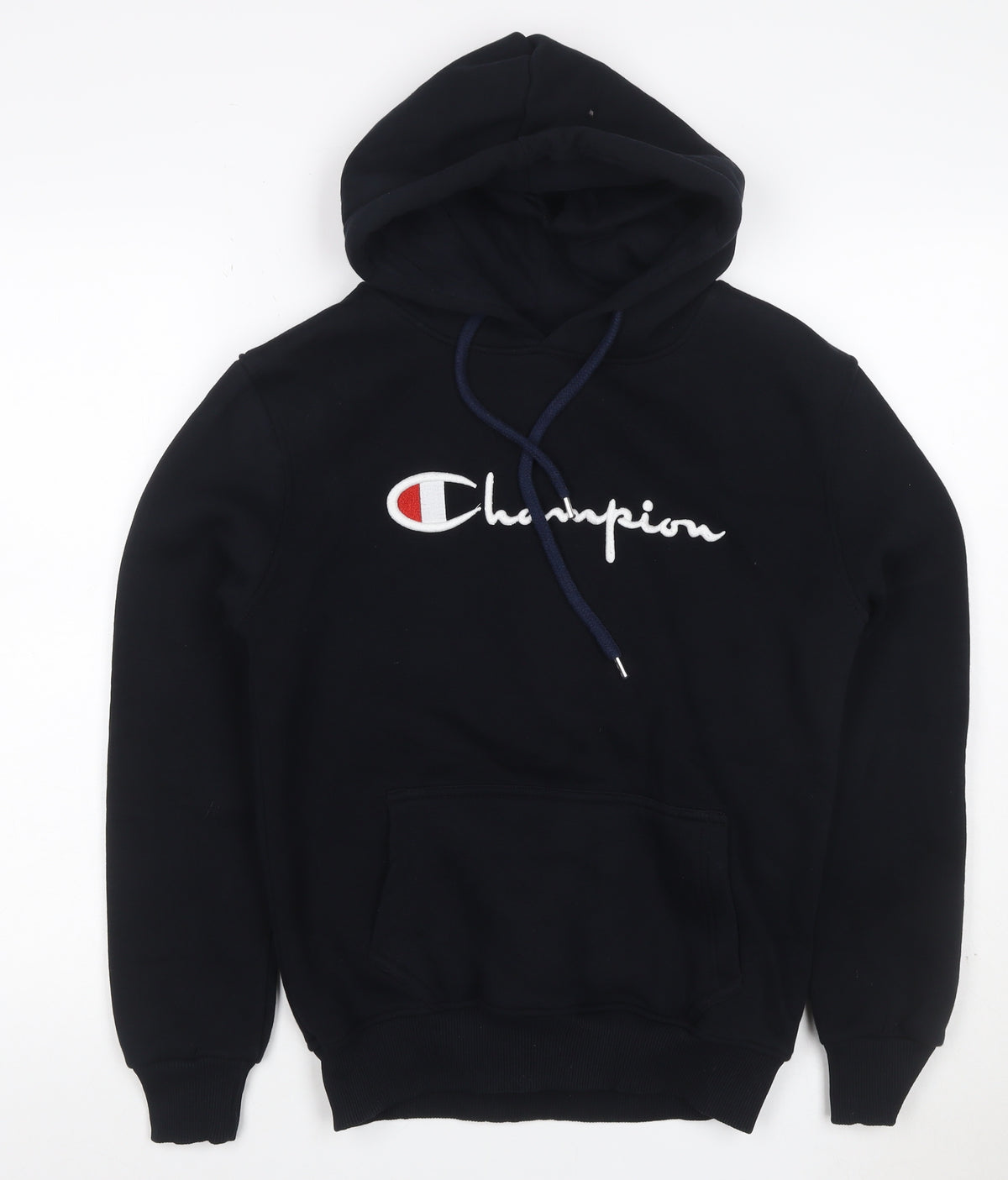 Champion Unisex Adults Black M Pullover Hoodie Embroidered Logo