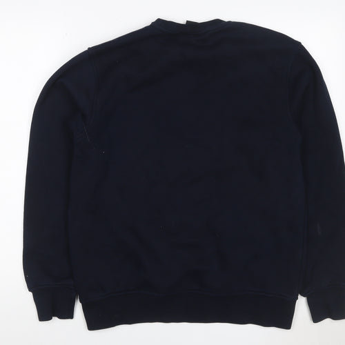 Nicce Men’s Navy Blue M Mock Neck Logo Graphic Pullover Sweatshirt