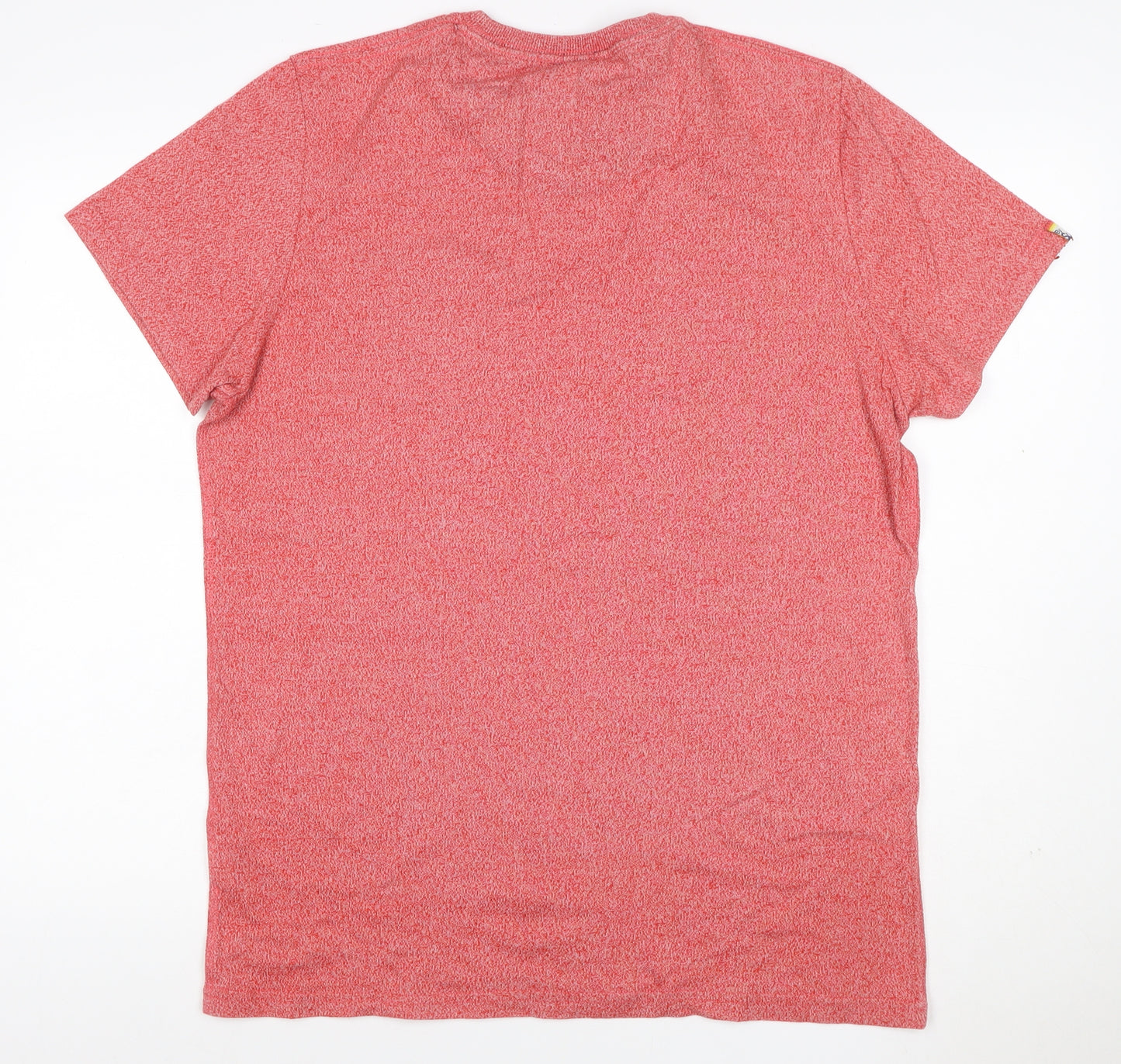 Superdry Mens Pink XL Tropical Floral Pocket Crew Neck T-Shirt