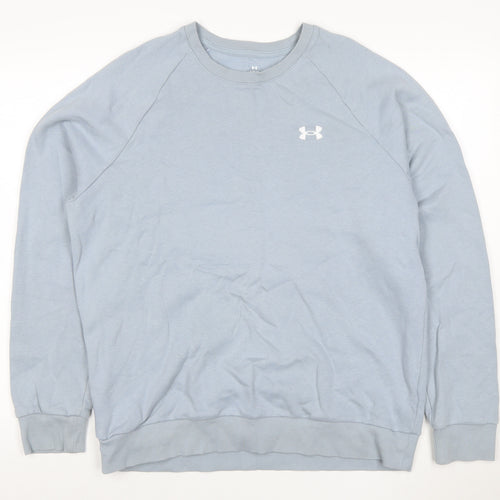 Under Armour Men’s Blue L Crew Neck Logo Pullover Sweatshirt