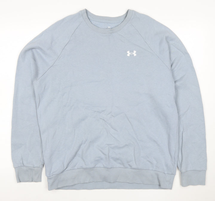 Under Armour Men’s Blue L Crew Neck Logo Pullover Sweatshirt