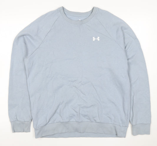 Under Armour Men’s Blue L Crew Neck Logo Pullover Sweatshirt