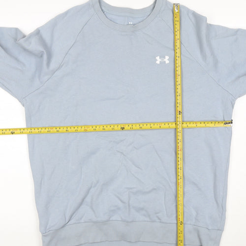 Under Armour Men’s Blue L Crew Neck Logo Pullover Sweatshirt