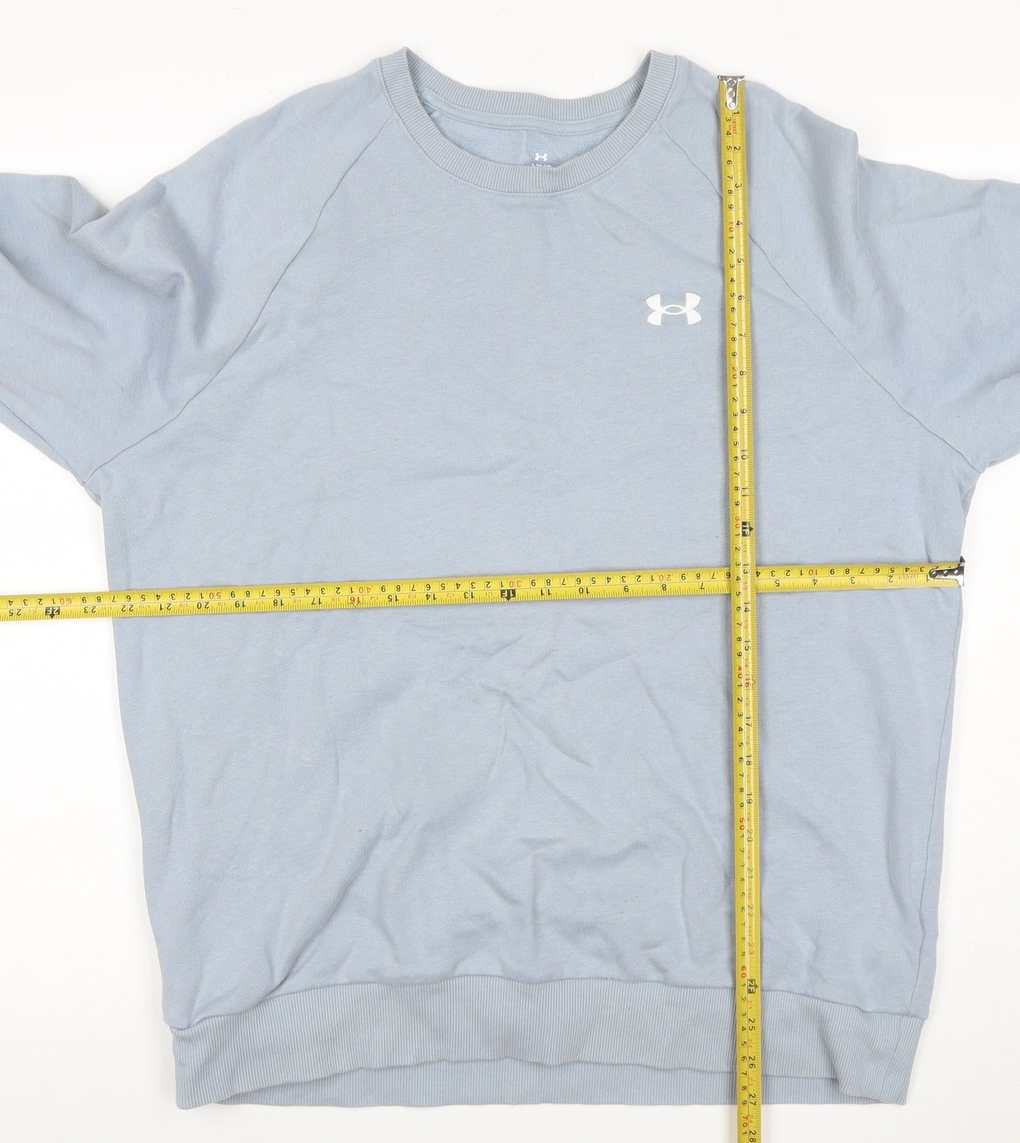 Under Armour Men’s Blue L Crew Neck Logo Pullover Sweatshirt